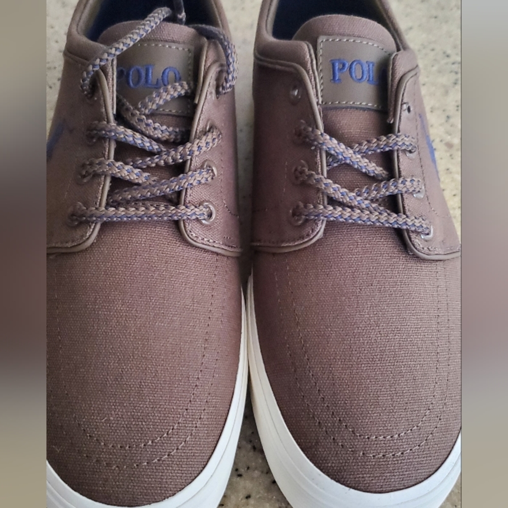 Polo by Ralph Lauren Faxxon Midsole Canvas High Top in Gray Retail 89.00